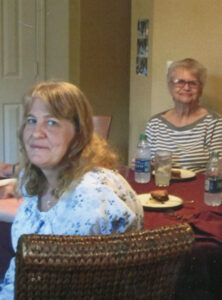 Patty Cloos & Aly having lunch